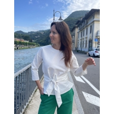 White Blouse With Stripes