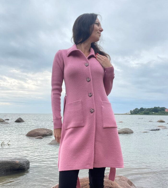 Roosa kardigan, 100% meriinovill - Image 4