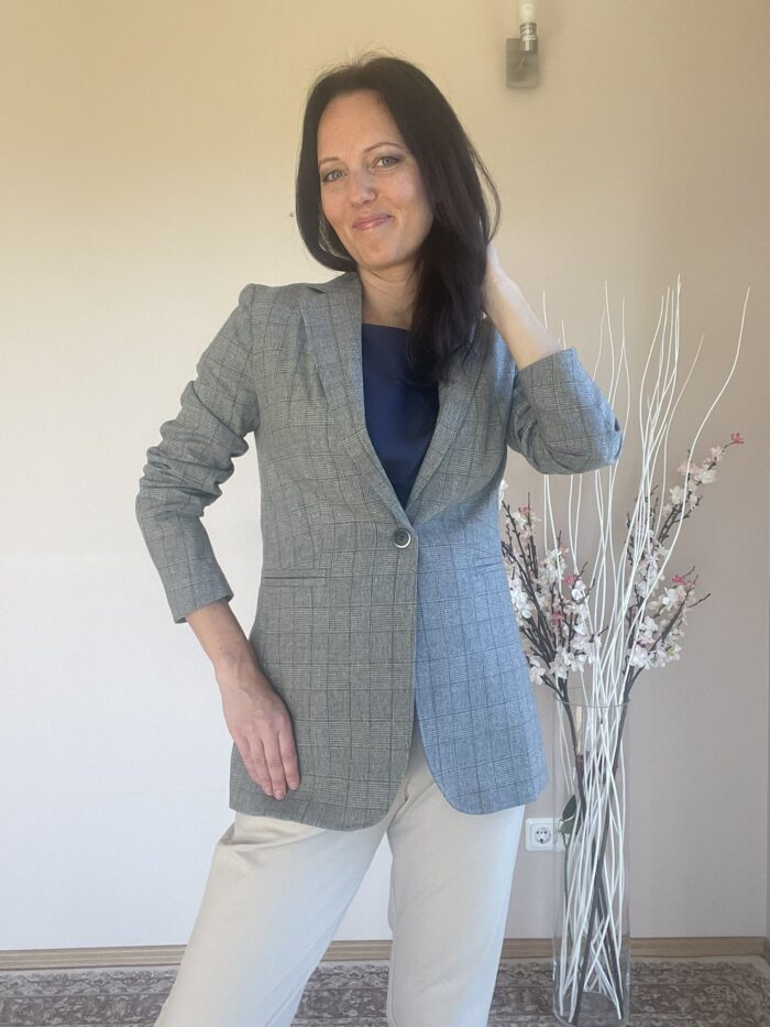 MADE TO ORDER! Light Gray Virgin Wool Jacket - Image 4