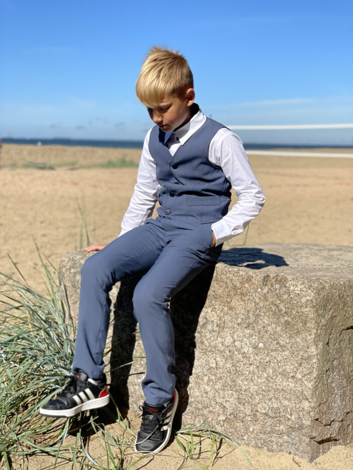 Blue Trousers With Virgin Wool - Image 1