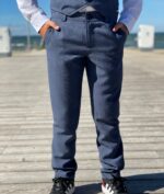 Blue Trousers With Virgin Wool - Image 2