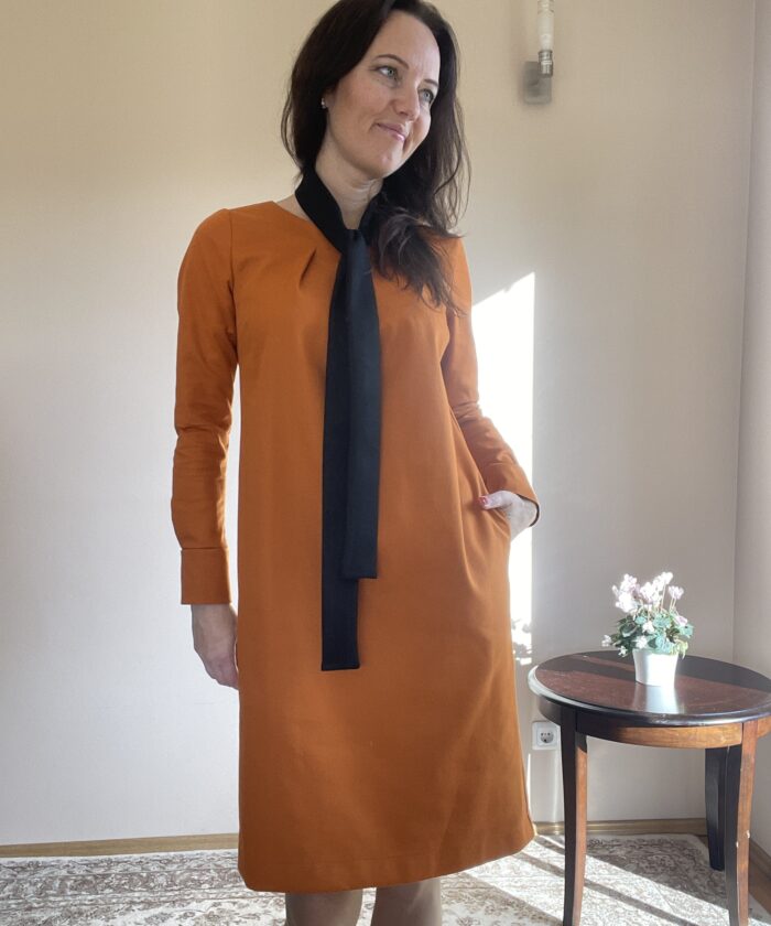 Oranž kleit vööga - Image 1