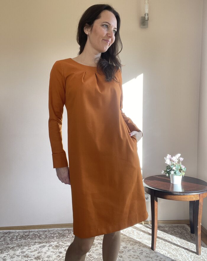 Oranž kleit vööga - Image 3