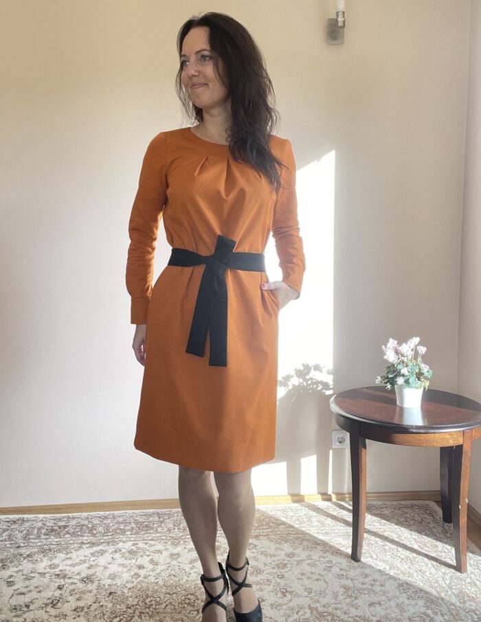 Oranž kleit vööga - Image 5