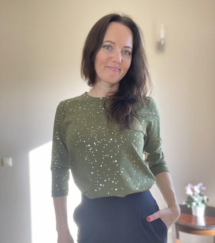 Luksuslik roheline pluus kullaga - Image 1