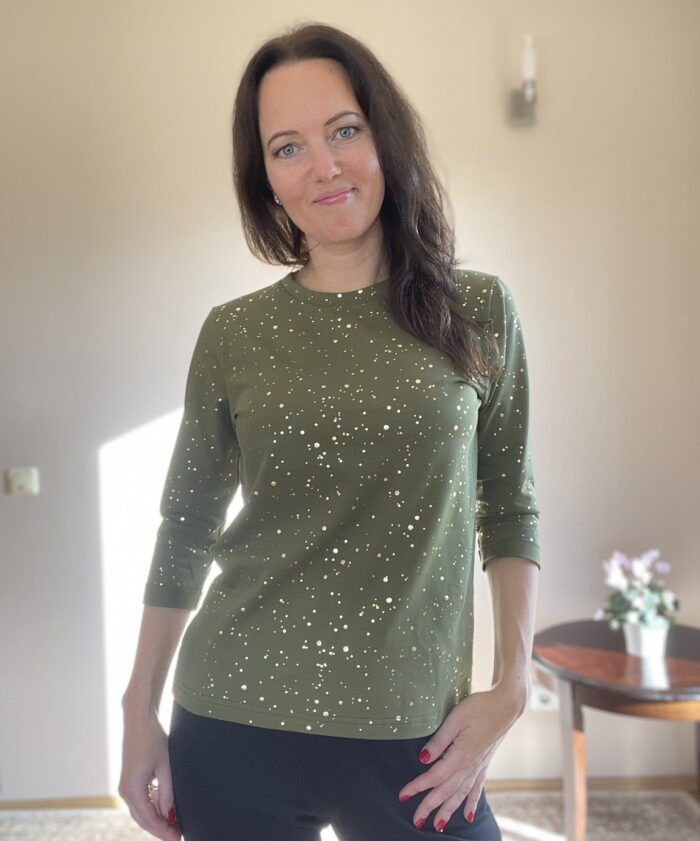 Luksuslik roheline pluus kullaga - Image 2