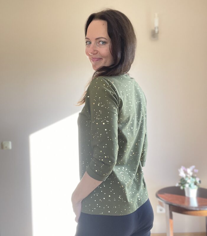 Luksuslik roheline pluus kullaga - Image 3