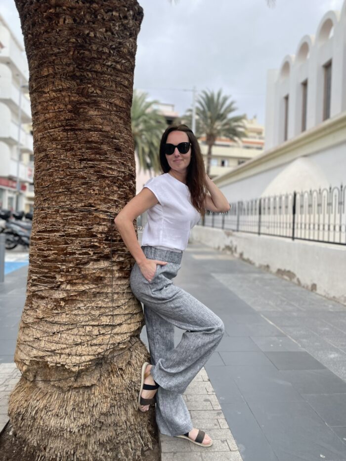 Valge pluus, 100% linane - Image 4