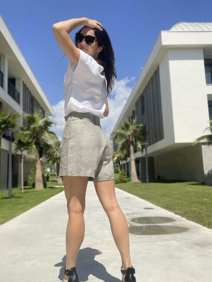 Lühikesed püksid Pepita, 100% linane - Image 3