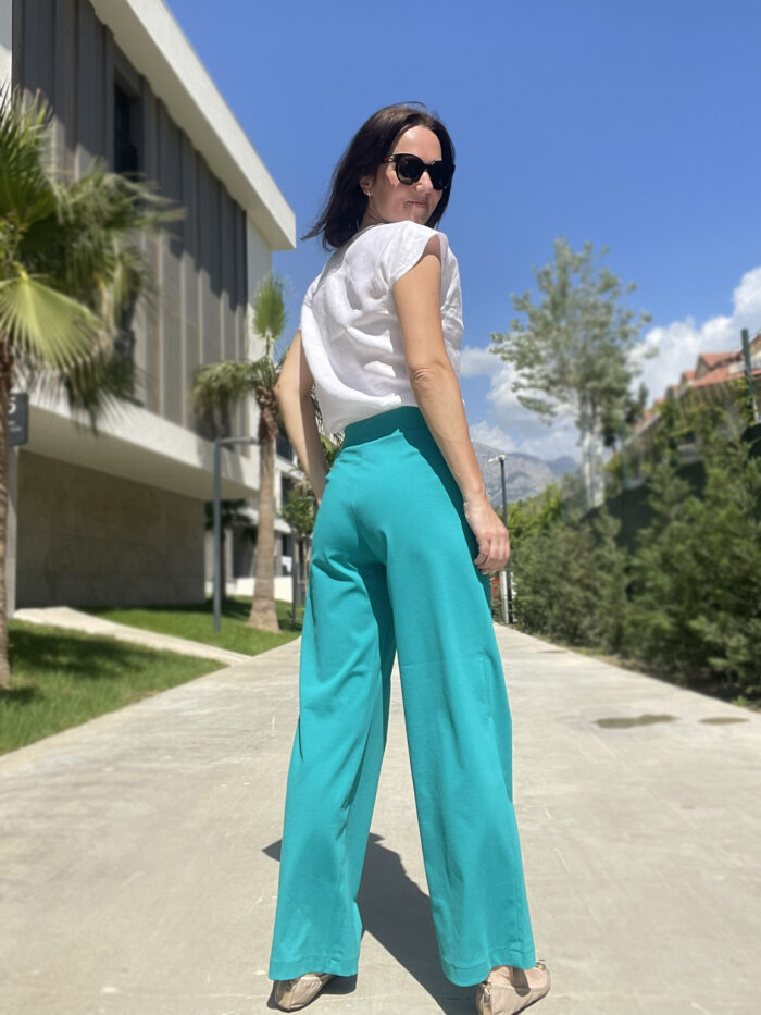 Blue Trousers Wide Leg - Image 2