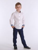 White Shirt With Blue Details - Image 2