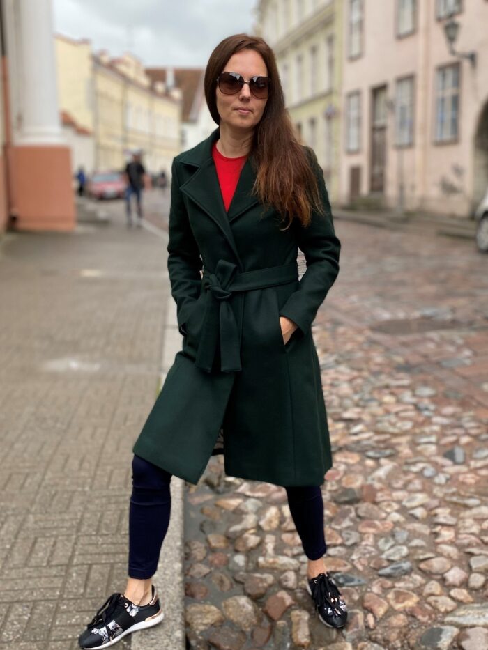 Naiste roheline villane mantel - Image 1