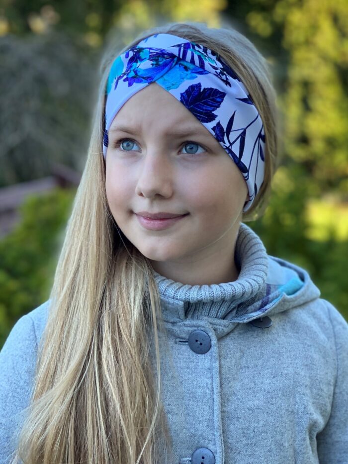 Headband With Blue Flowers - Image 2