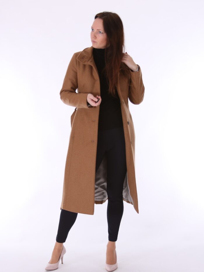 Kaamelikarva villane talvemantel (vatiini ja eemaldatava kapuutsiga) - Image 6