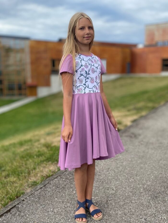 Purple Floral Dress - Image 2