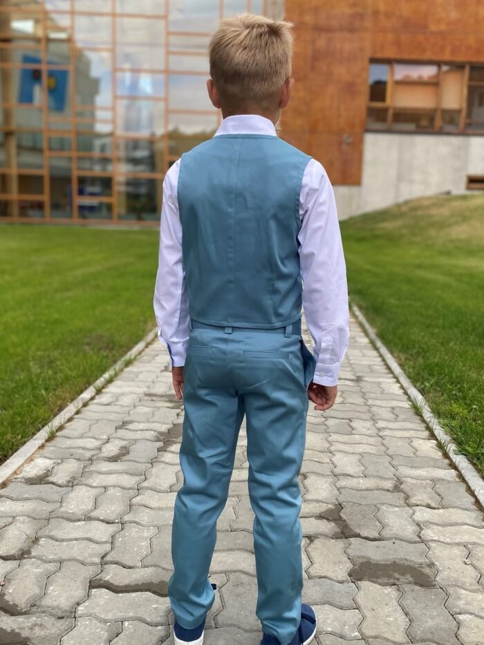 Light Blue Trousers And Vest - Image 2