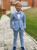 Light Blue Trousers, 100% Linen