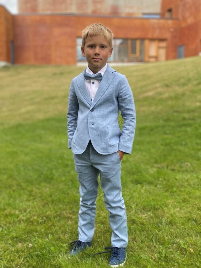 Helesinine pintsak, 100% linane - Image 3