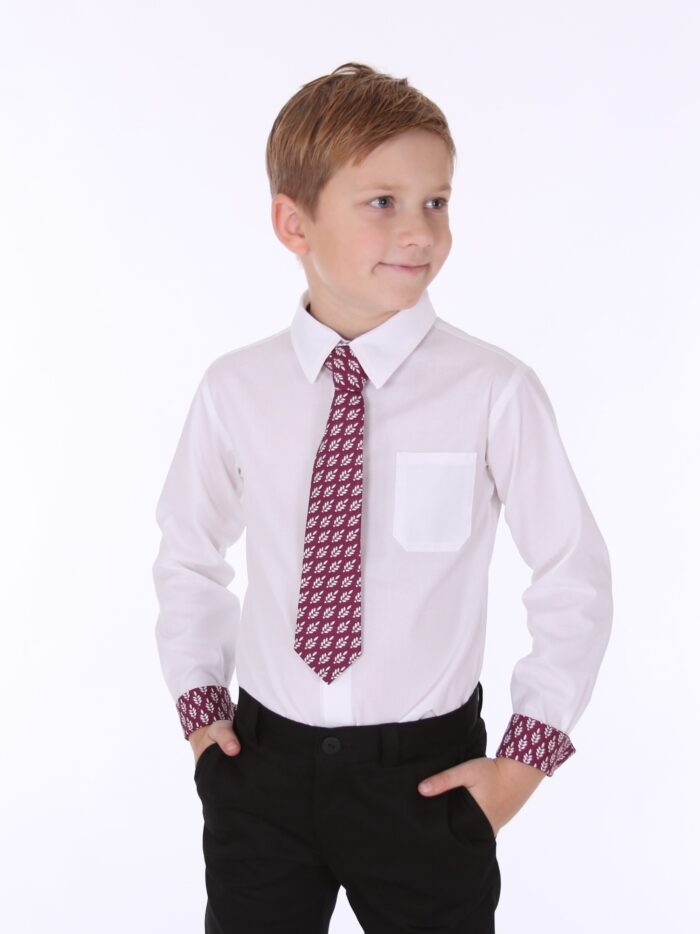 White Shirt With Red Details - Image 2