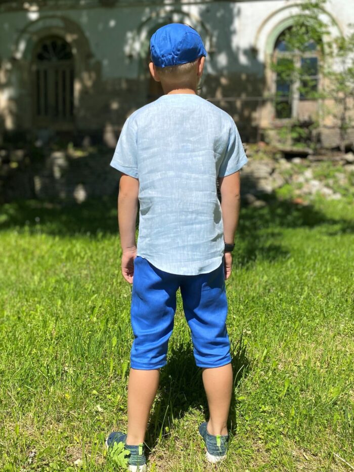 Light Blue Shirt, 100% Linen - Image 3