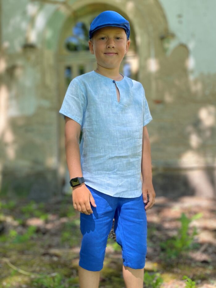 Light Blue Shirt, 100% Linen - Image 2