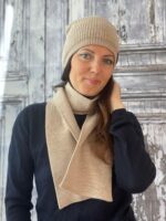 Beige Baggy Hat, 100% Merino Wool - Image 4