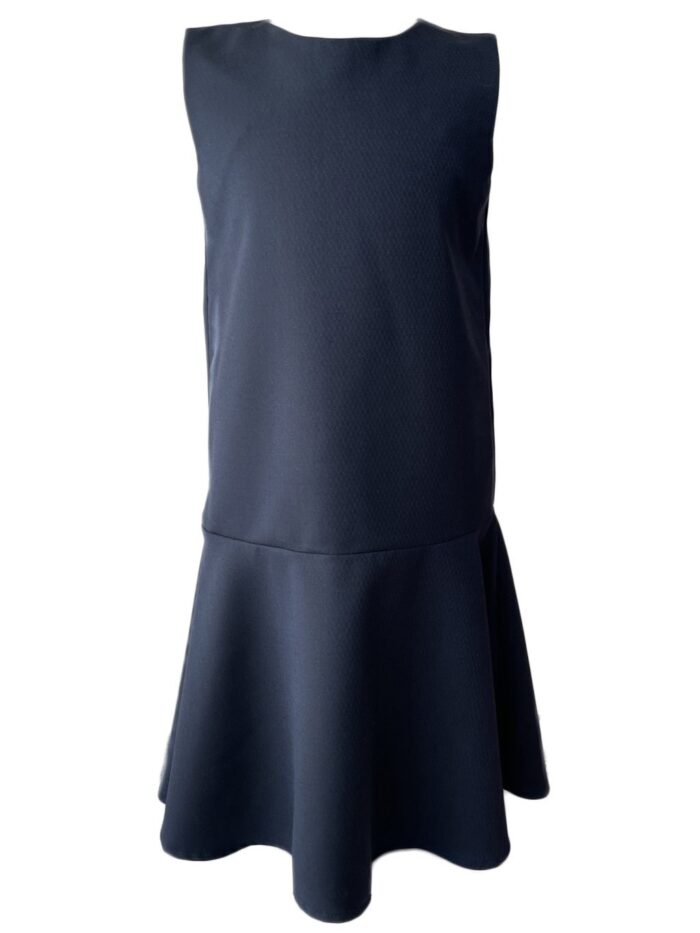 Navy Blue Dress, 100% Merino Wool - Image 2
