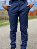 Komplekt: tumesinine peenvillane pintsak ja püksid - Image 3