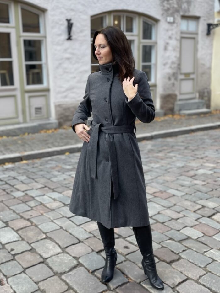 Hall talvemantel peenvilla ja kašmiiriga (vatiini ja eemaldatava kapuutsiga) - Image 2