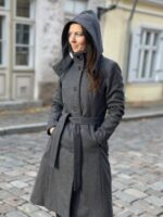 Hall talvemantel peenvilla ja kašmiiriga (vatiini ja eemaldatava kapuutsiga) - Image 3