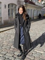 Greyish Black Wintercoat With Virgin Wool And Cashmere - Image 6