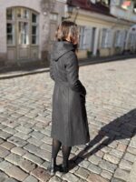 Greyish Black Wintercoat With Virgin Wool And Cashmere - Image 3