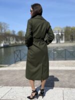Green Coat With Virgin Wool And Cashmere - Image 5