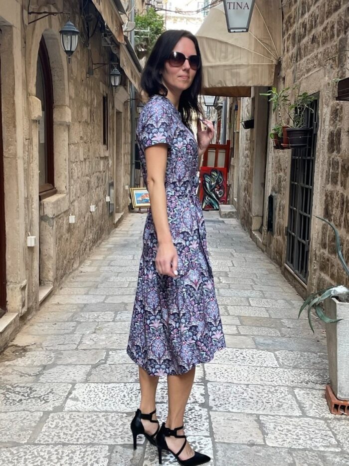 Dress, Dark Blue With Ornaments - Image 2