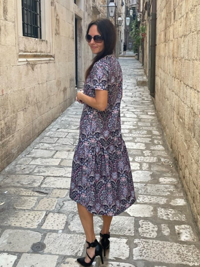 Dress, Dark Blue With Ornaments - Image 4