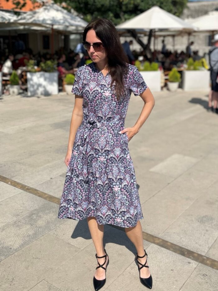 Dress, Dark Blue With Ornaments - Image 6