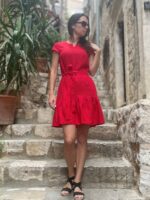 Dress Red, 100% LINEN