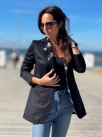 Black Jacket, Floral - Image 2