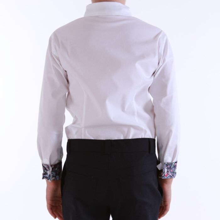 Valge triiksärk, siniste detailidega - Image 2