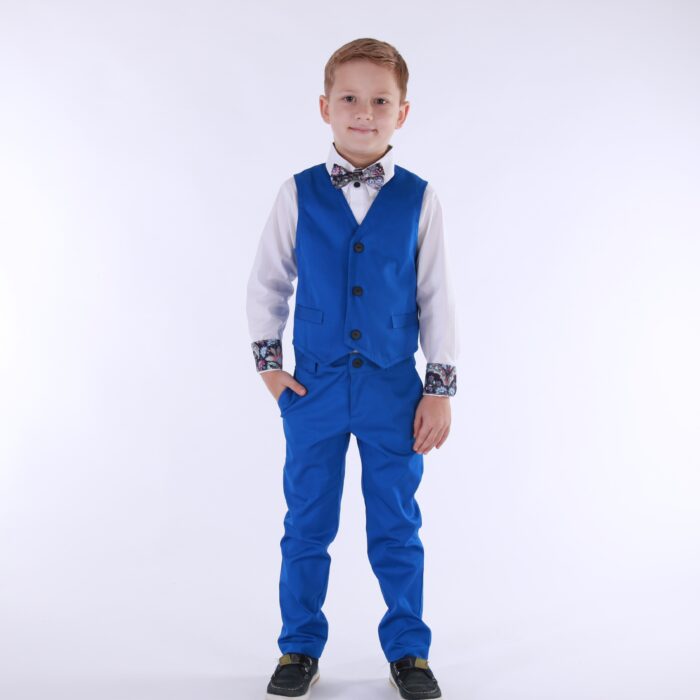 Valge triiksärk, siniste detailidega - Image 6