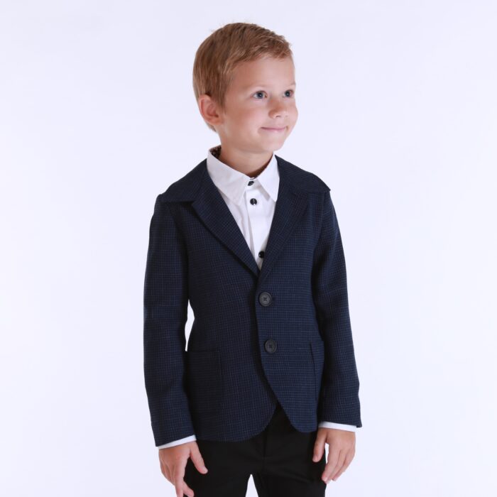 Siniseruuduline peenvillane pintsak - Image 2