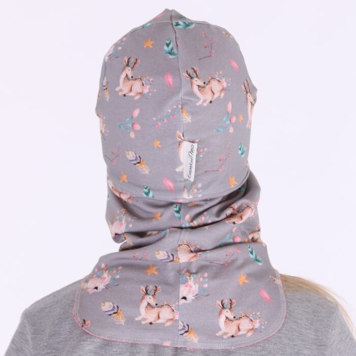 Tuukrimüts hirvede ja roosidega / Coral, kahtepidi kantav! - Image 4