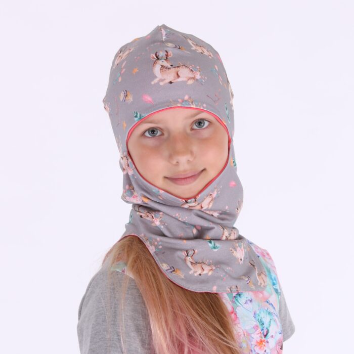 Tuukrimüts hirvede ja roosidega / Coral, kahtepidi kantav! - Image 5