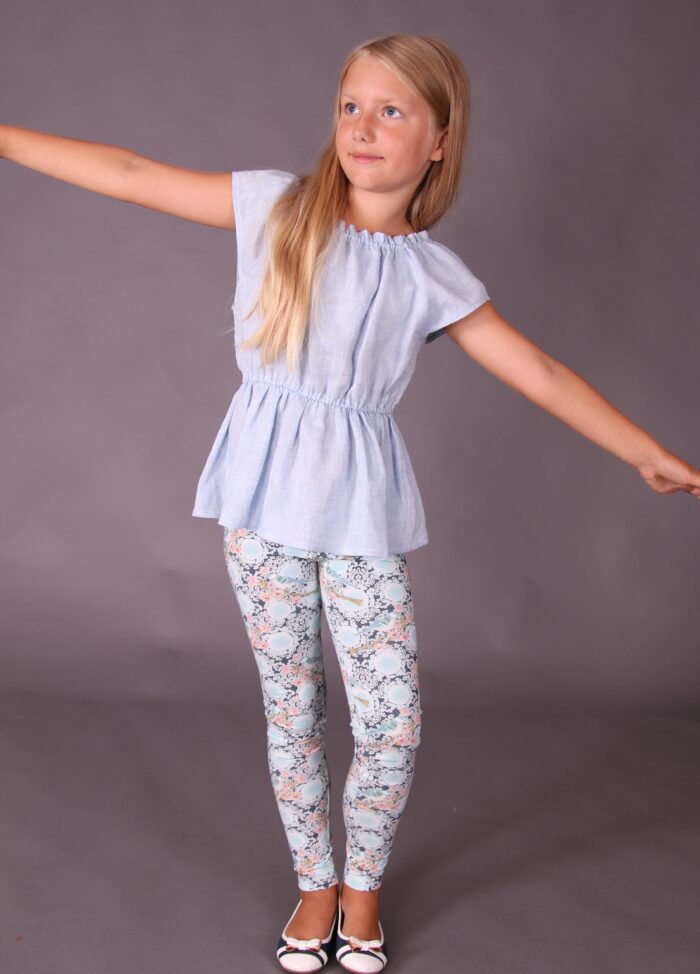 Helesinine pluus, 100% linane Helesinine pluus, 100% linane - Image 1