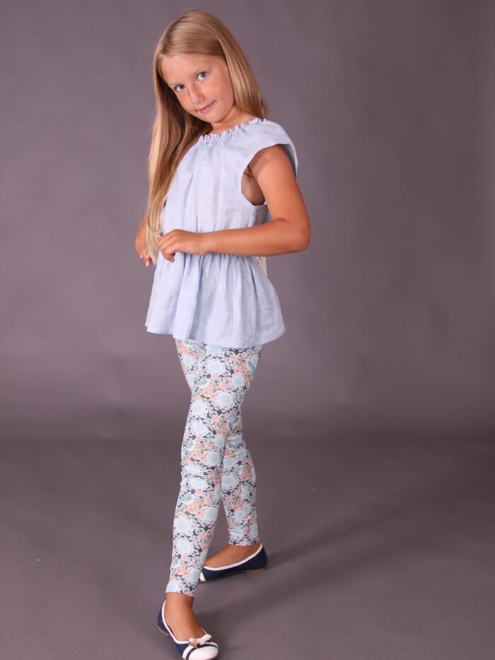 Helesinine pluus, 100% linane - Image 2