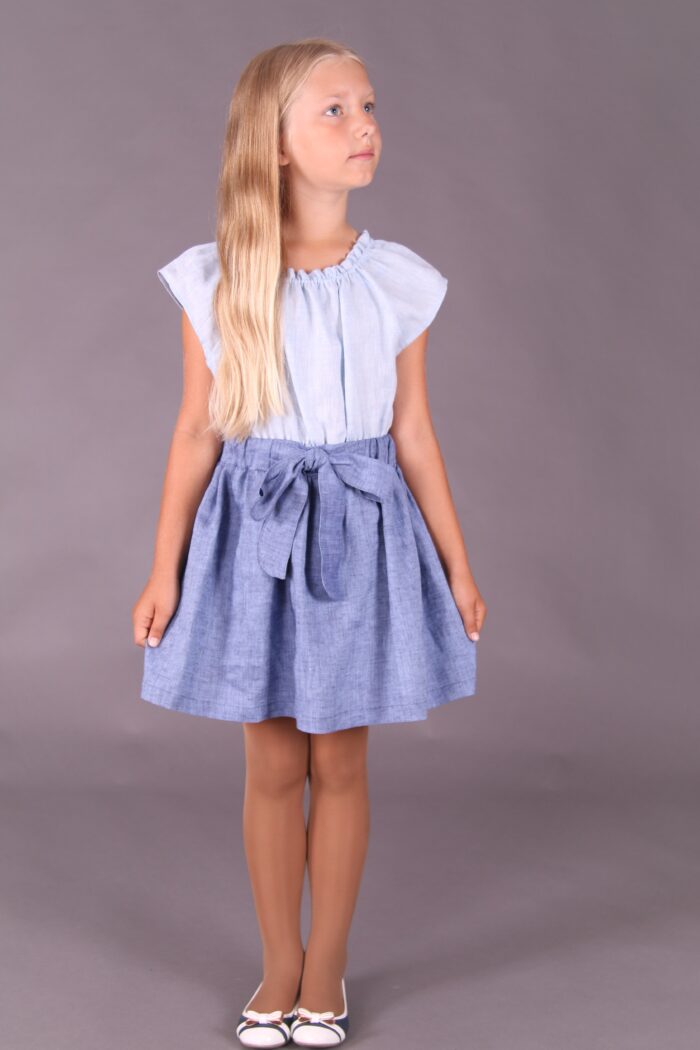 Helesinine pluus, 100% linane - Image 4