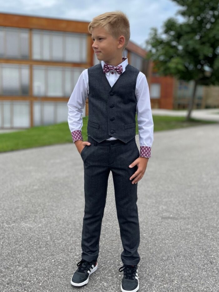 Tumehall pehmest kangast vest, 100% peenvill - Image 2