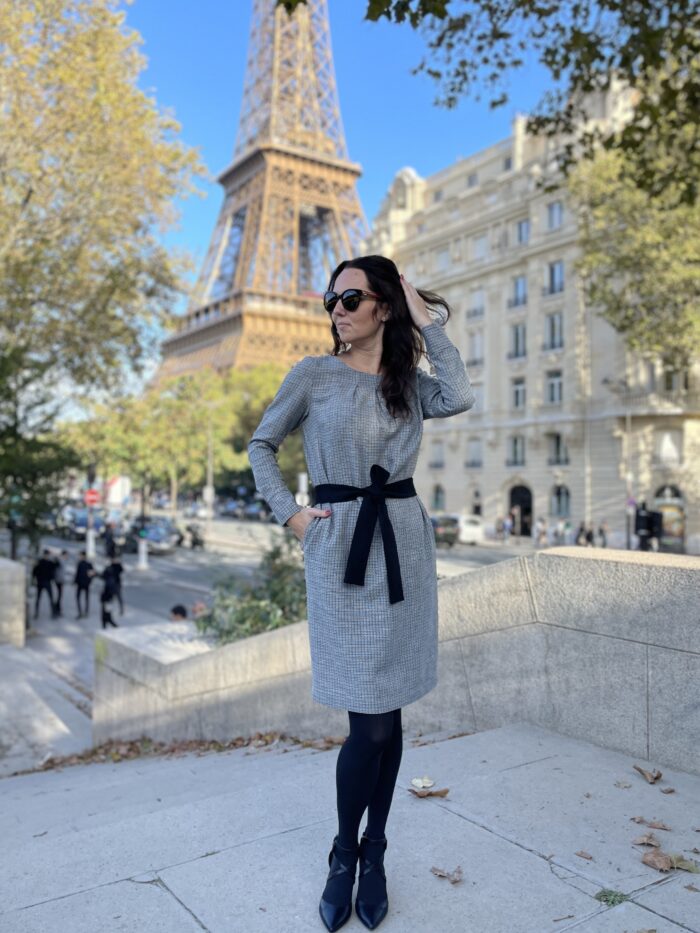 Kirju kleit musta vööga - Image 4