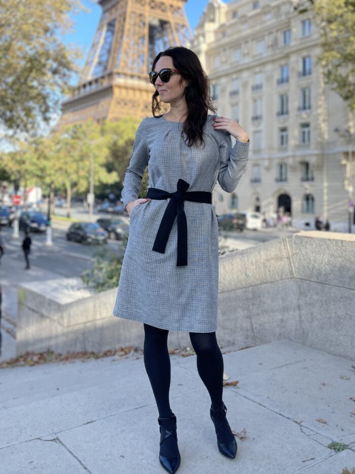 Kirju kleit musta vööga - Image 2