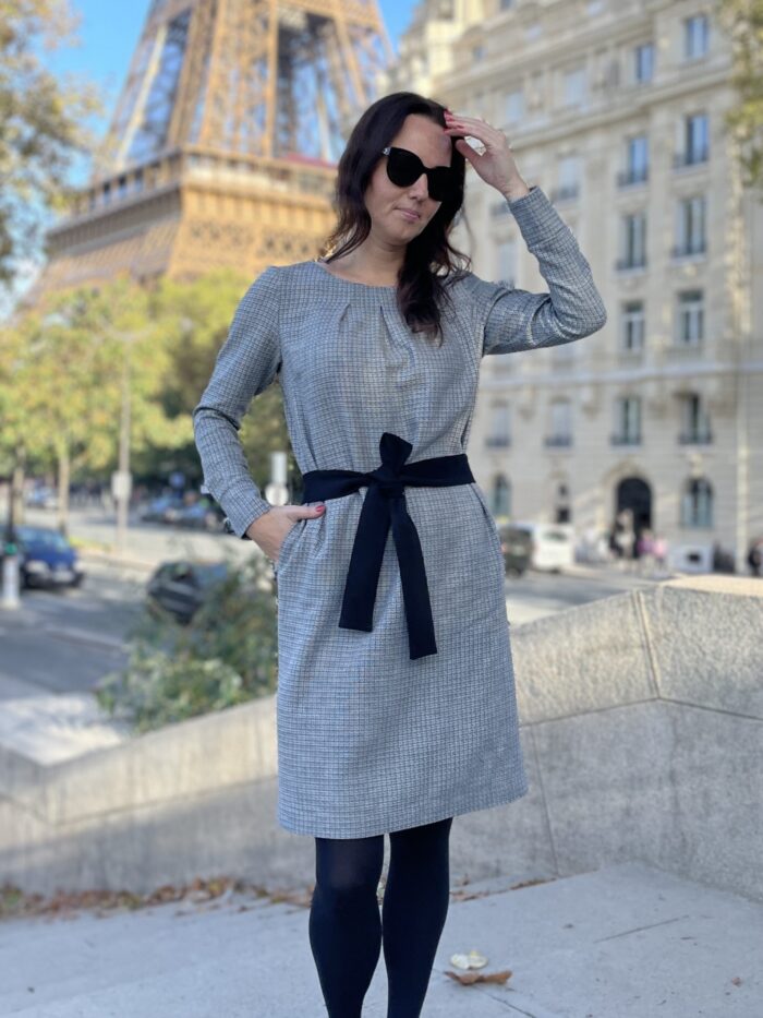 Kirju kleit musta vööga - Image 3